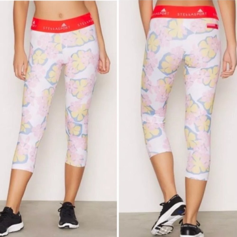 Adidas‎ by Stella McCartney Floral Crop Leggings size Medium